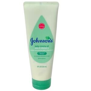 Johnsons Baby Creamy Oil Aloe Vitamin E Moisturizer Lotion Mild 8 oz. 2018